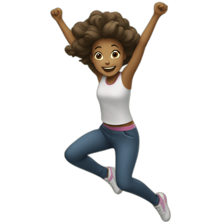 Jumping girl emoji