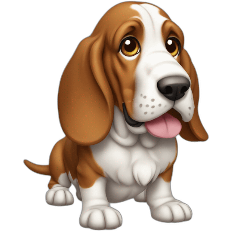 Dog basset hound full-body emoji