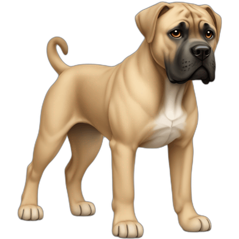 dog Cane Corso color fawn full body emoji