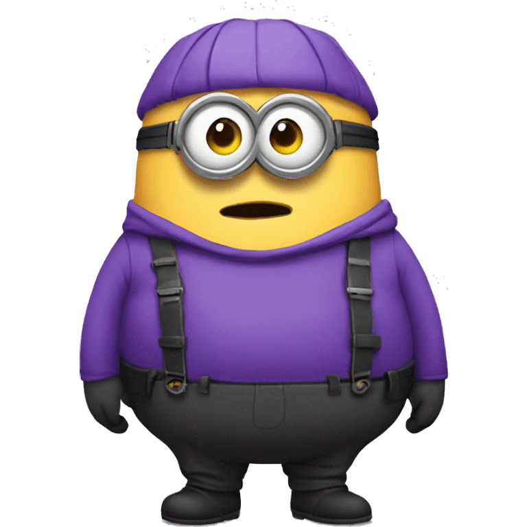 Very fat purple minion emoji