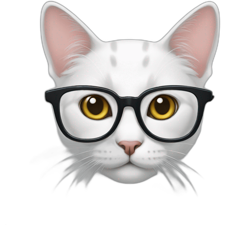 cat with nerd glasses emoji