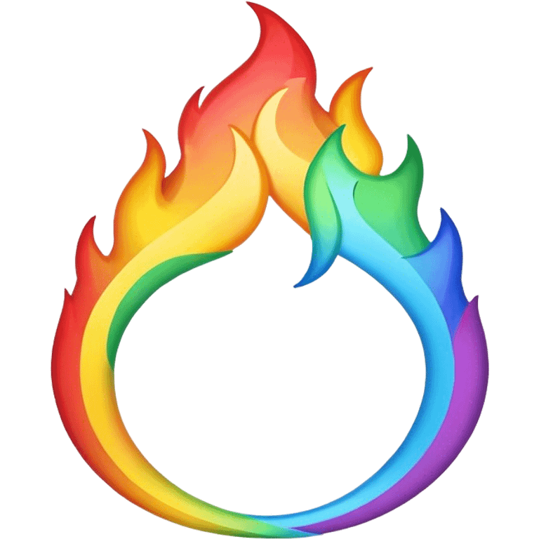 Rainbow flame  emoji