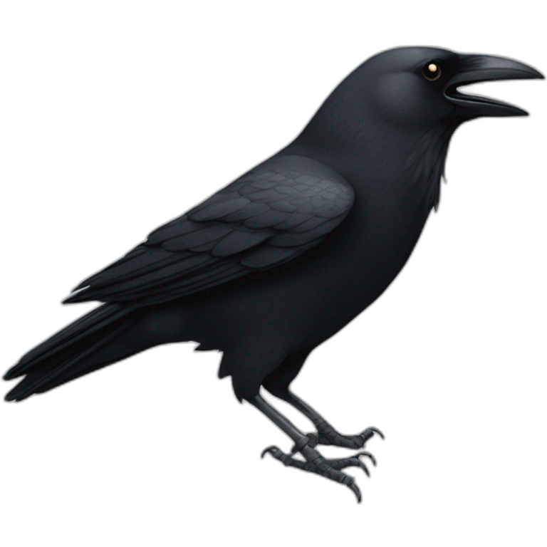 A crow is a bird in flight emoji