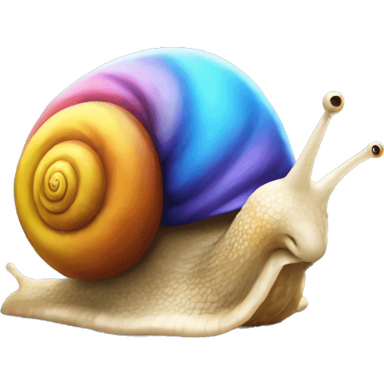 Snail with colour emoji