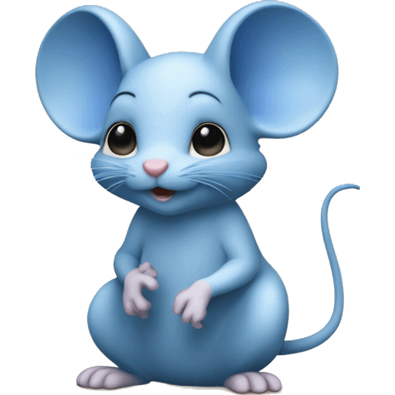  a chiby cute little blue mouse by Leonardo da vinci emoji