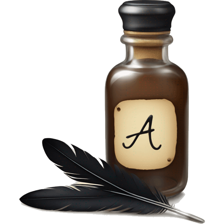 a feather quill and ink bottle emoji