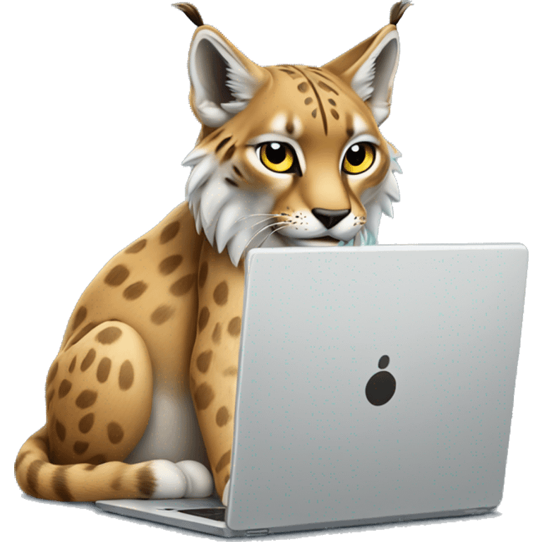 A lynx with a laptop emoji