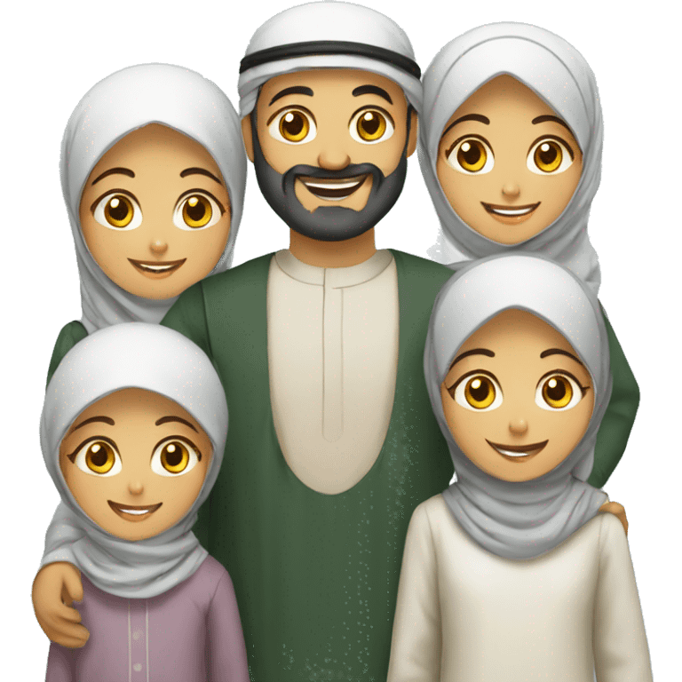 Happy Muslims family emoji