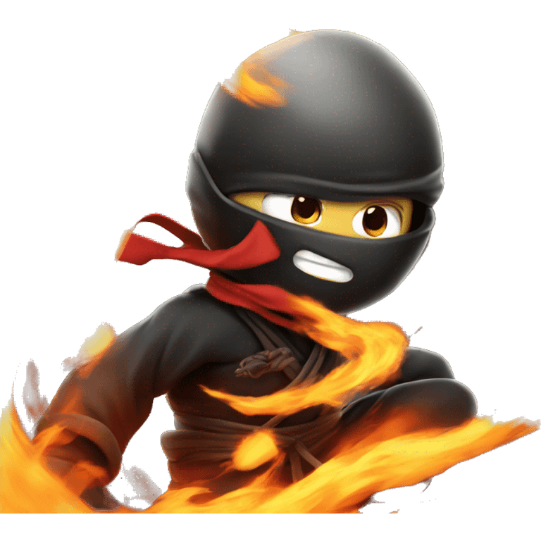 ninja on fire emoji