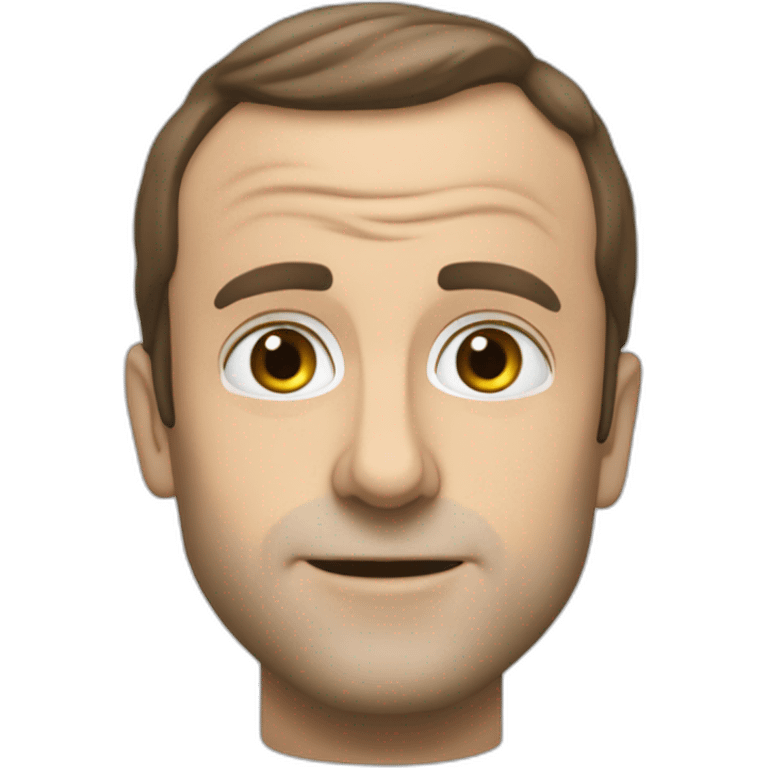 Macron qui fixe avec un regard de haine emoji