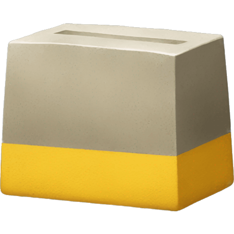 Long Yellow concrete parking block emoji