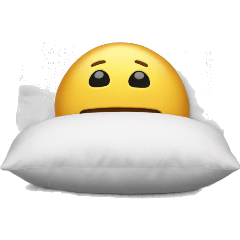 cartoon head buried in pillow emoji