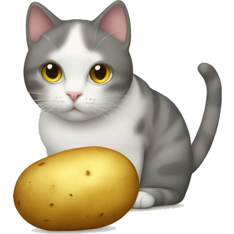 Cat and potato emoji