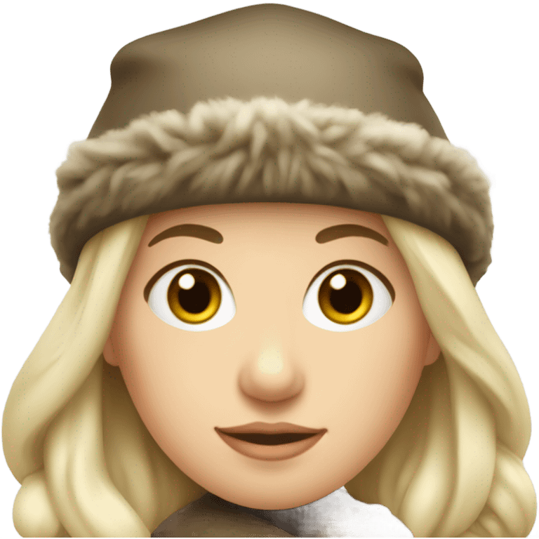 Winter Outfit, Slavic princess with a hat emoji