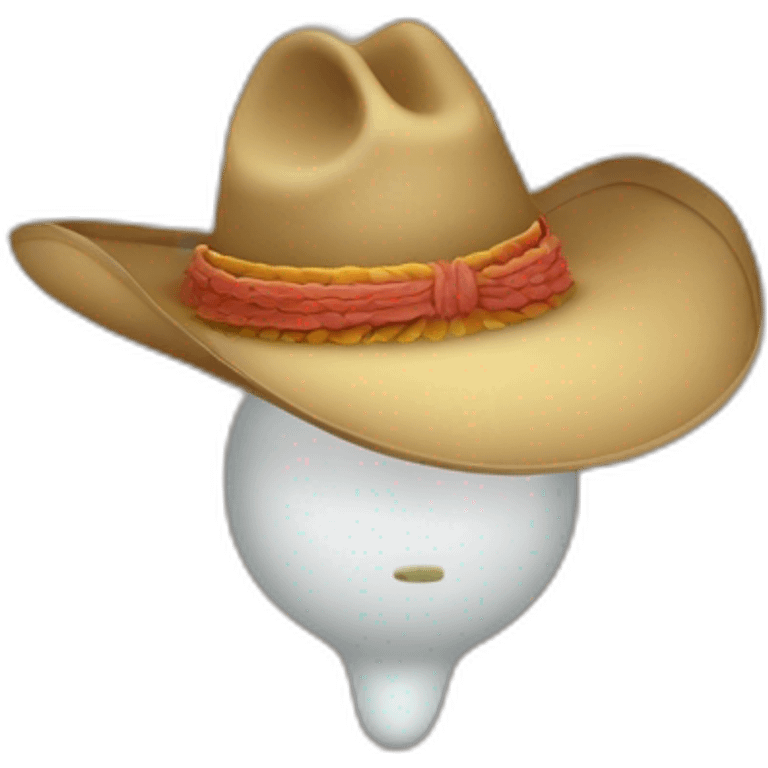 ampolleta con sombrero antropomorfisada de cuerpo completo emoji