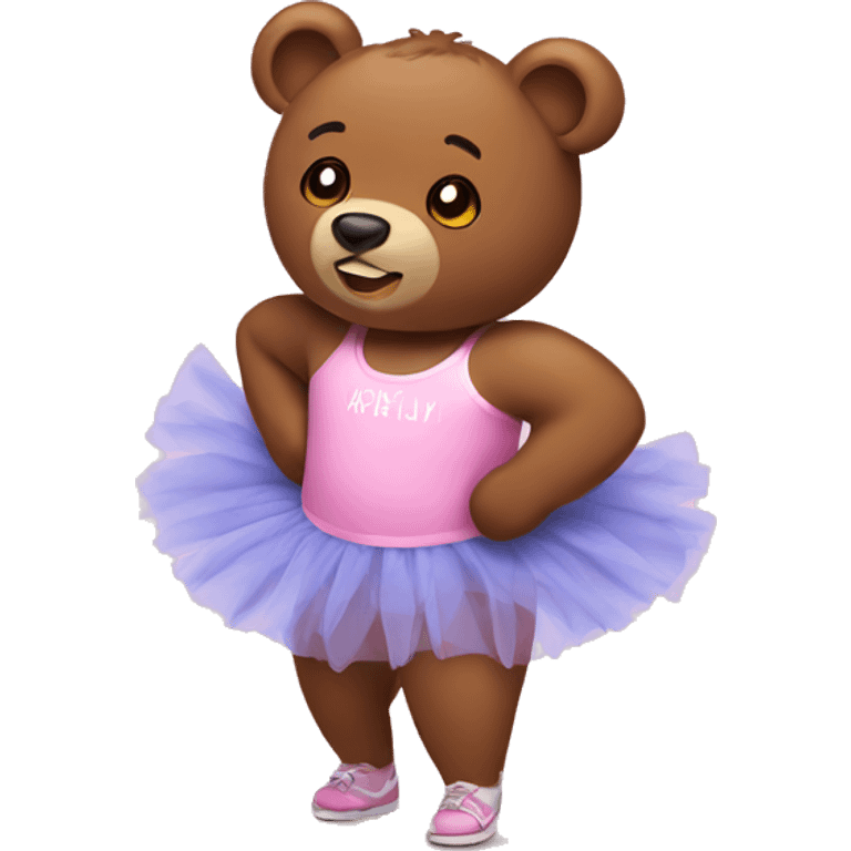 Bear with a tutu  emoji