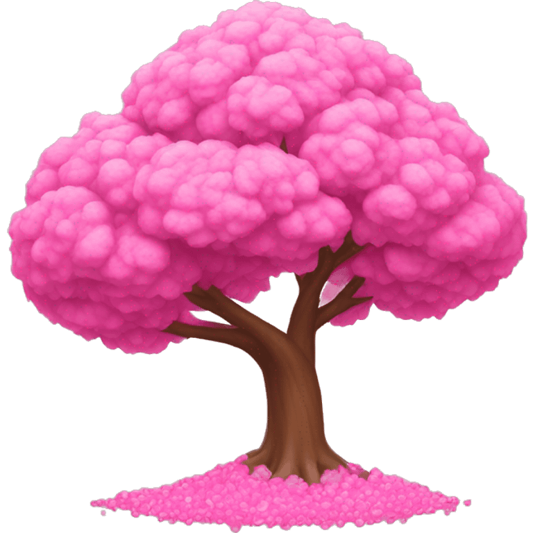 Pink tree growing cystals emoji