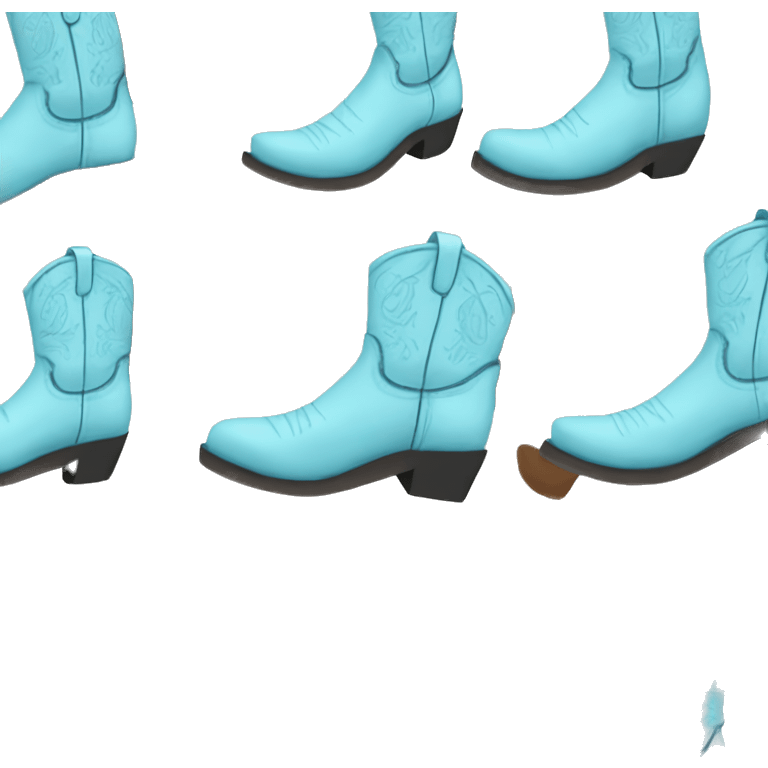 baby blue cowgirl boots emoji