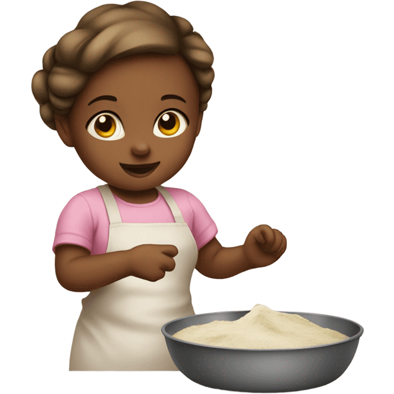 Baby girl baking  emoji