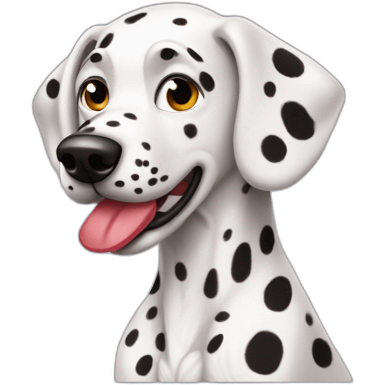 dalmatian dog drinking soda emoji