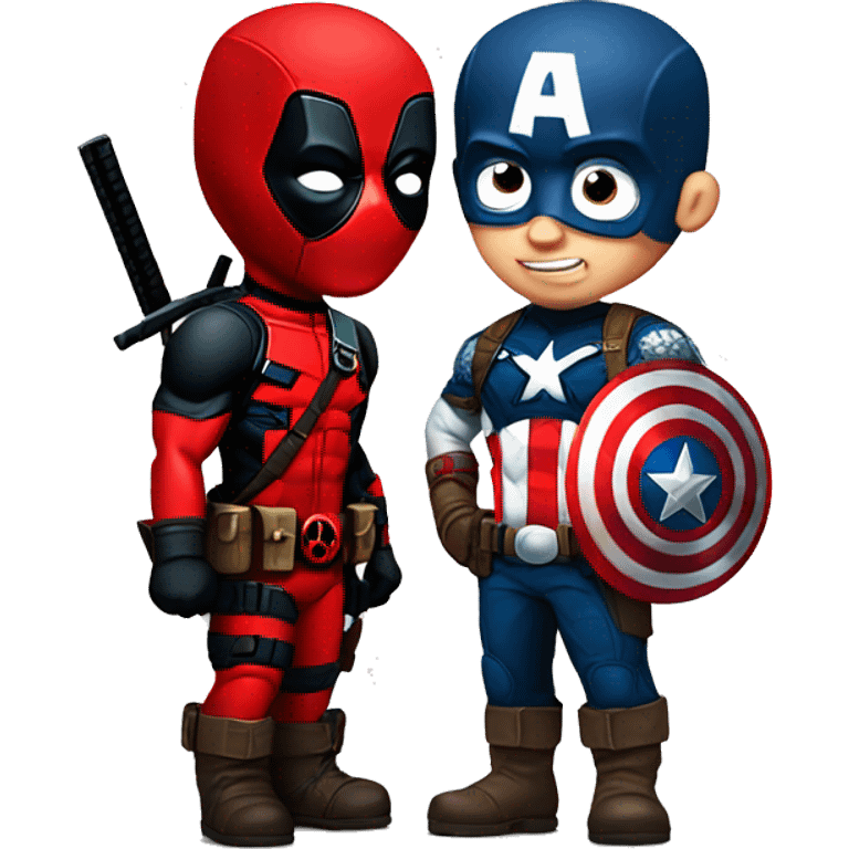 Deadpool with Captain America emoji