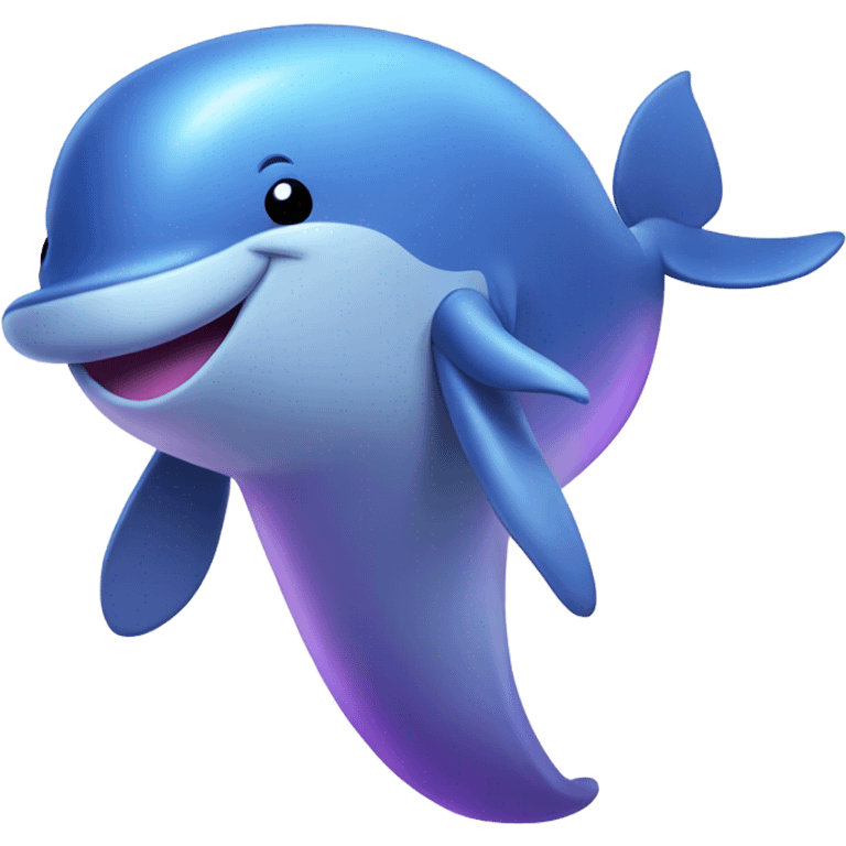 Blue whale purple happy emoji