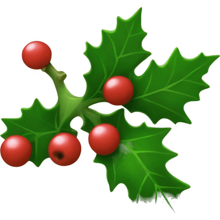 holly leaf and berry emoji