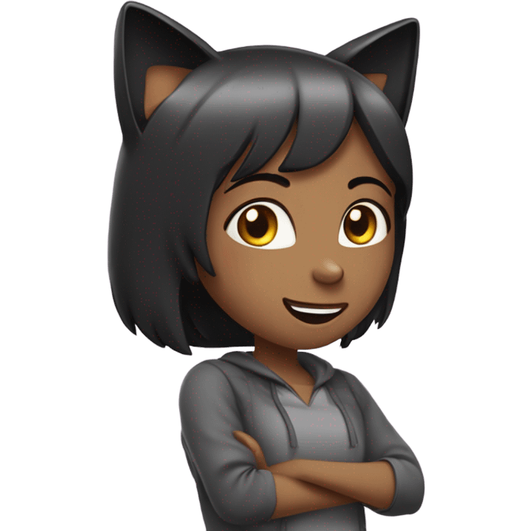 meowing girl emoji