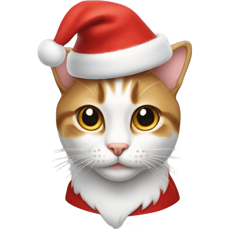 Cat with Christmas hat emoji