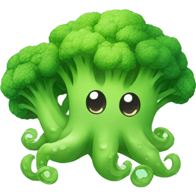 Kawaii broccoli octopus emoji