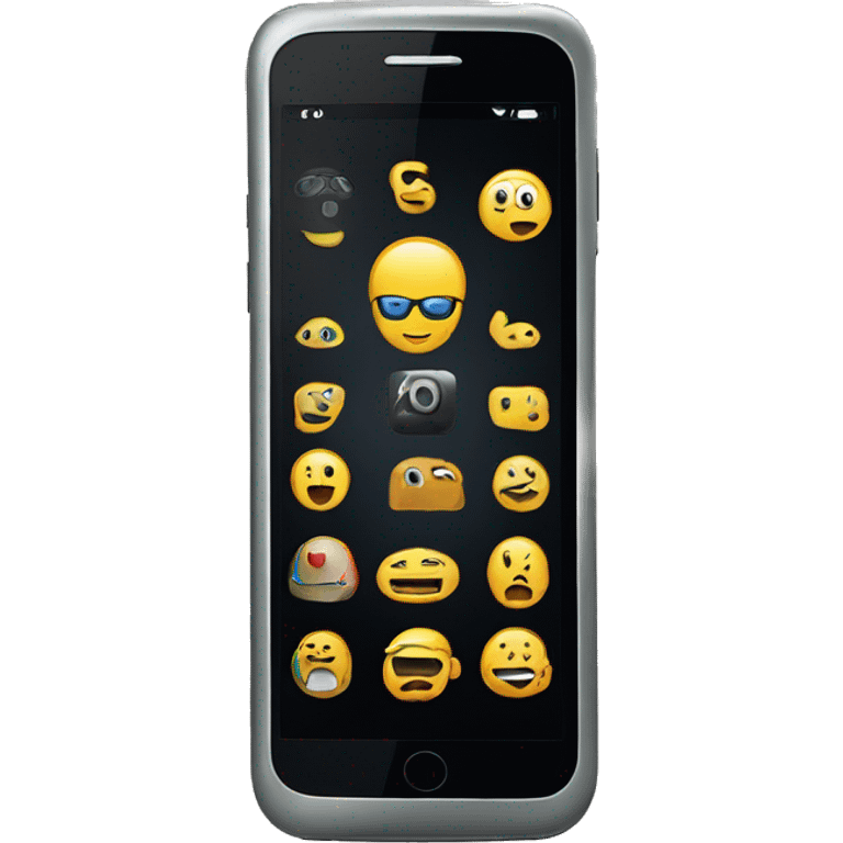 Smart phone with black display  emoji