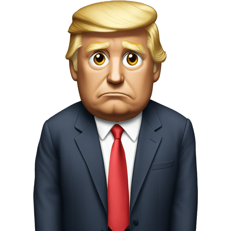 create donald trump looking really sad because he just lost the election emoji