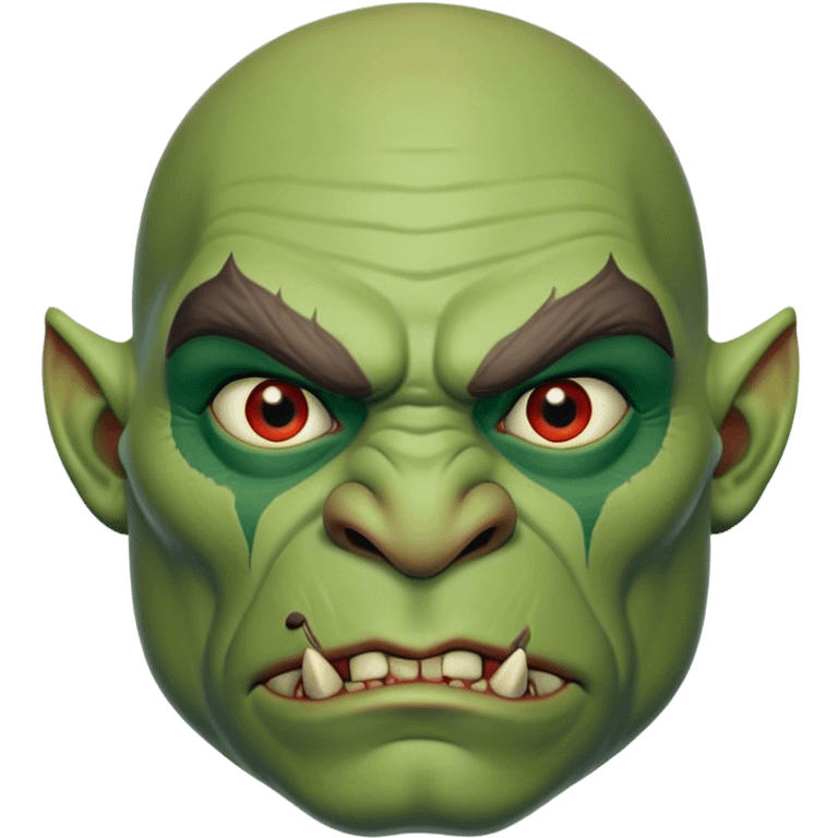 Bald Caucasian orc emoji