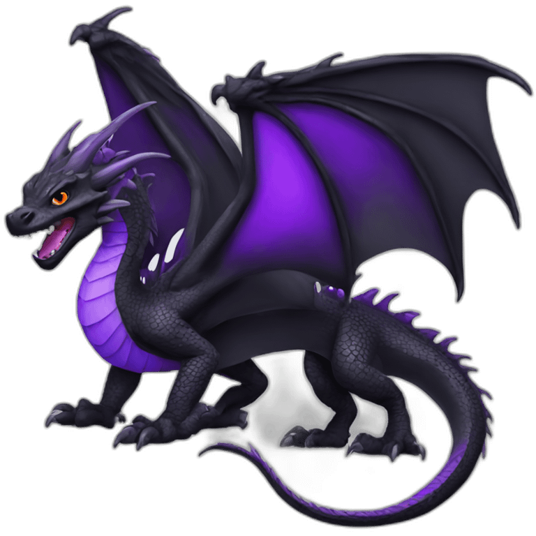 dragon black and purple emoji