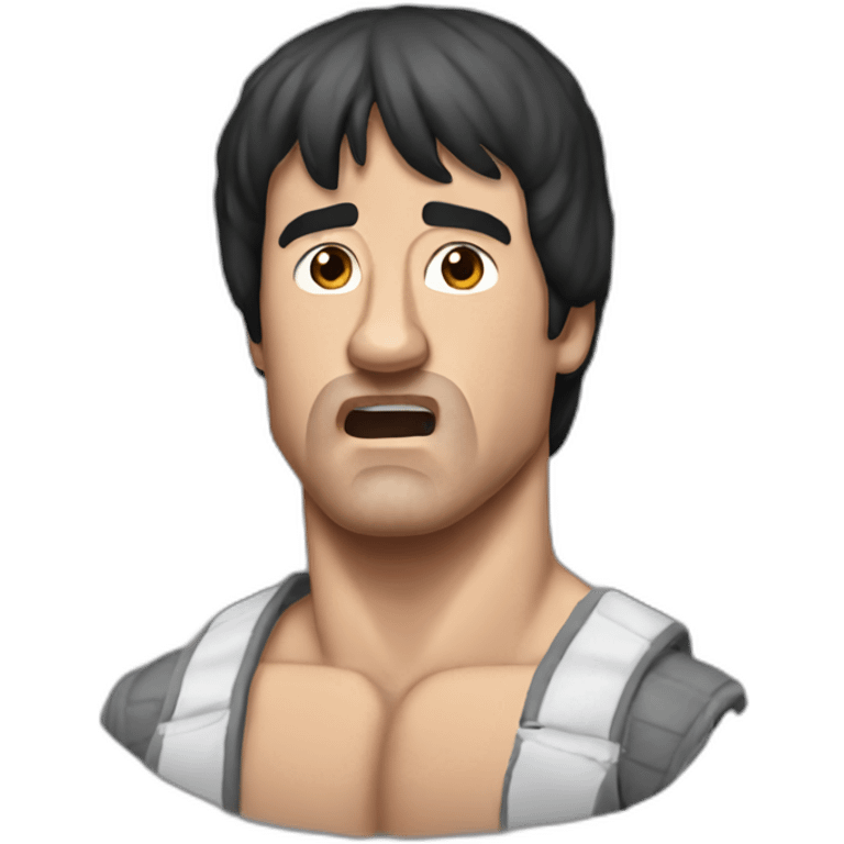 Rocky Balboa hurt and screen emoji