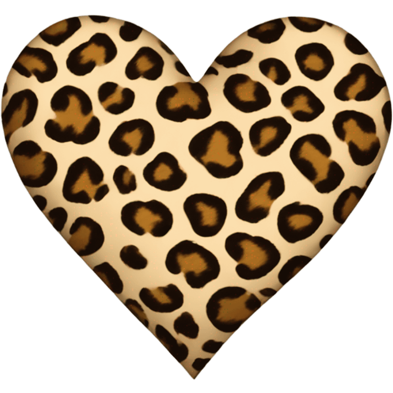 Leopard print heart emoji