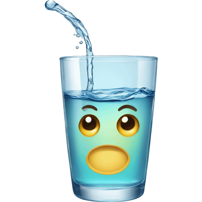 water in glass  emoji