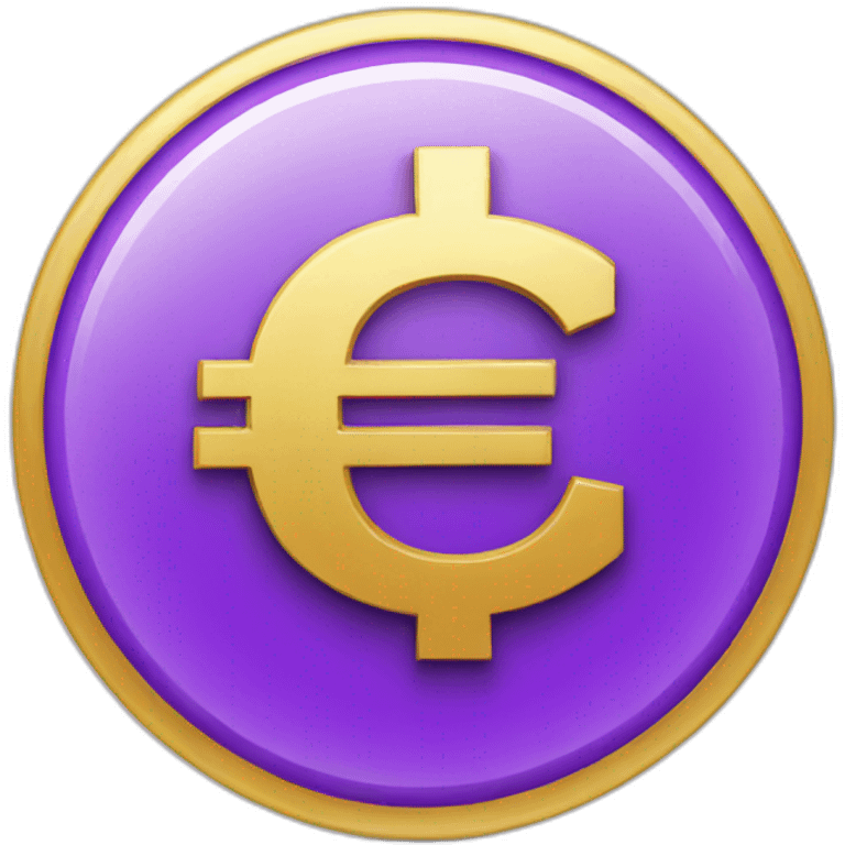 Euro money purple emoji