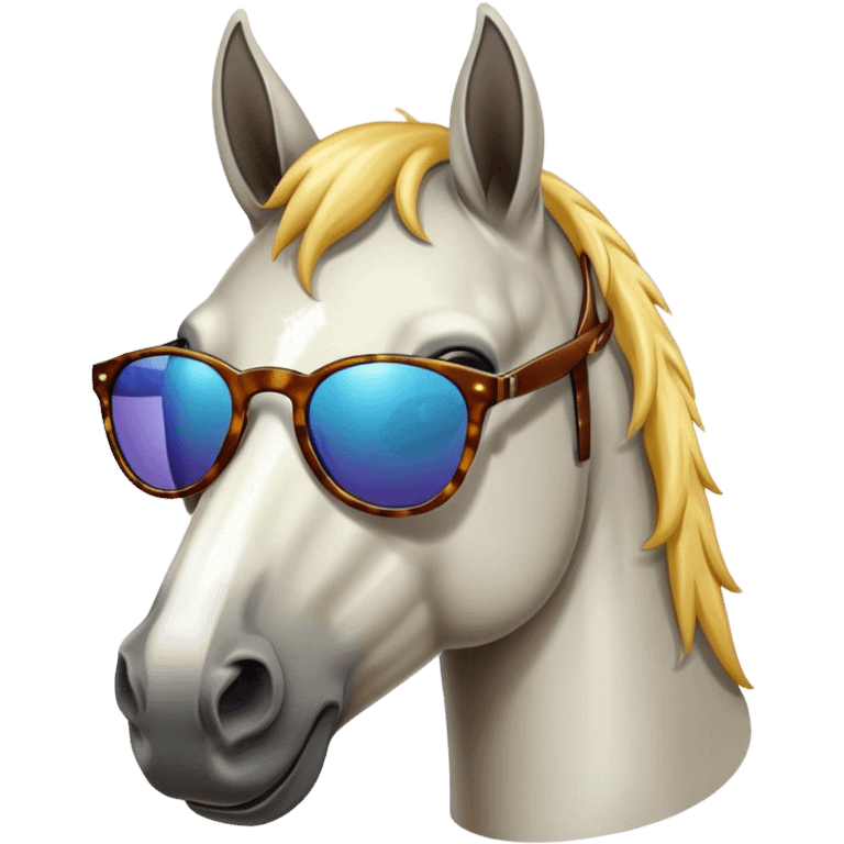 Horse wearing sunglasses  emoji