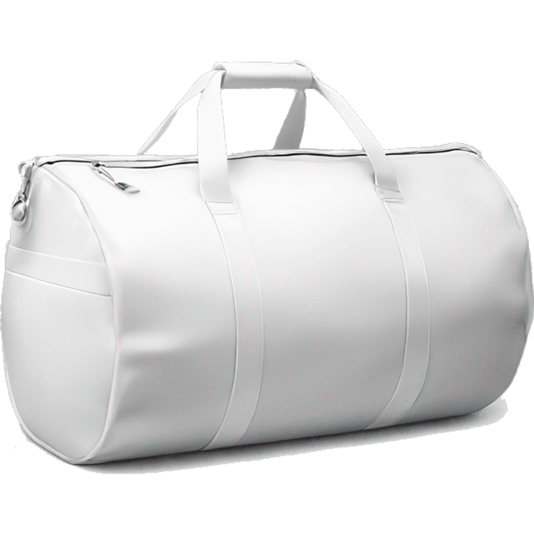 all white duffle bag with white strap emoji