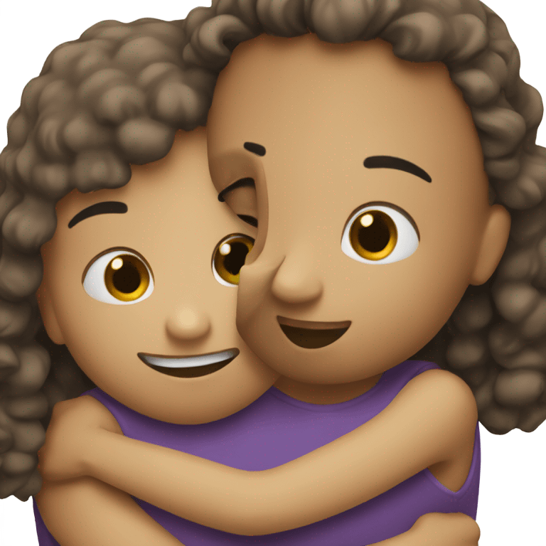 two friends hugging
 emoji