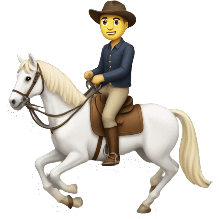 Man riding horse emoji