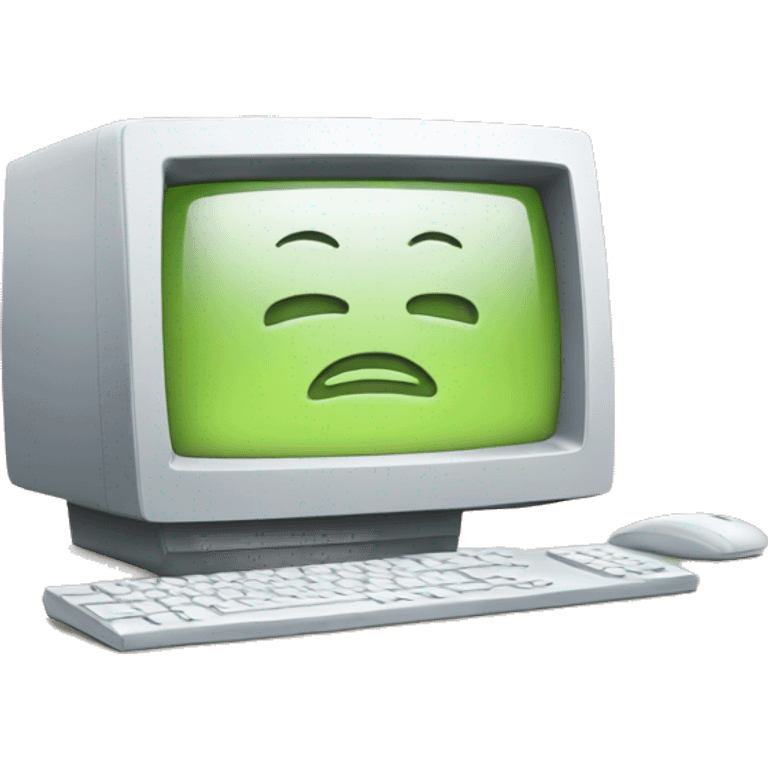 computer with chinese letter emoji