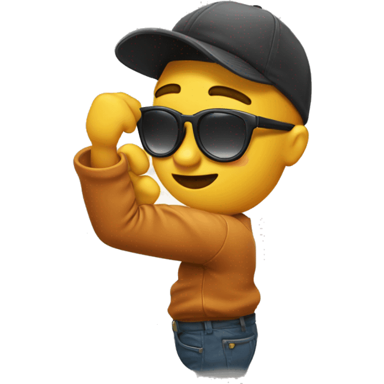 Emoji dabbing emoji