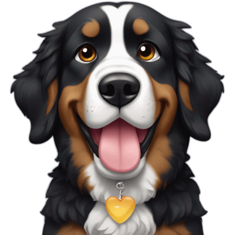 Berner sennen dog with a plushie in his mouth emoji