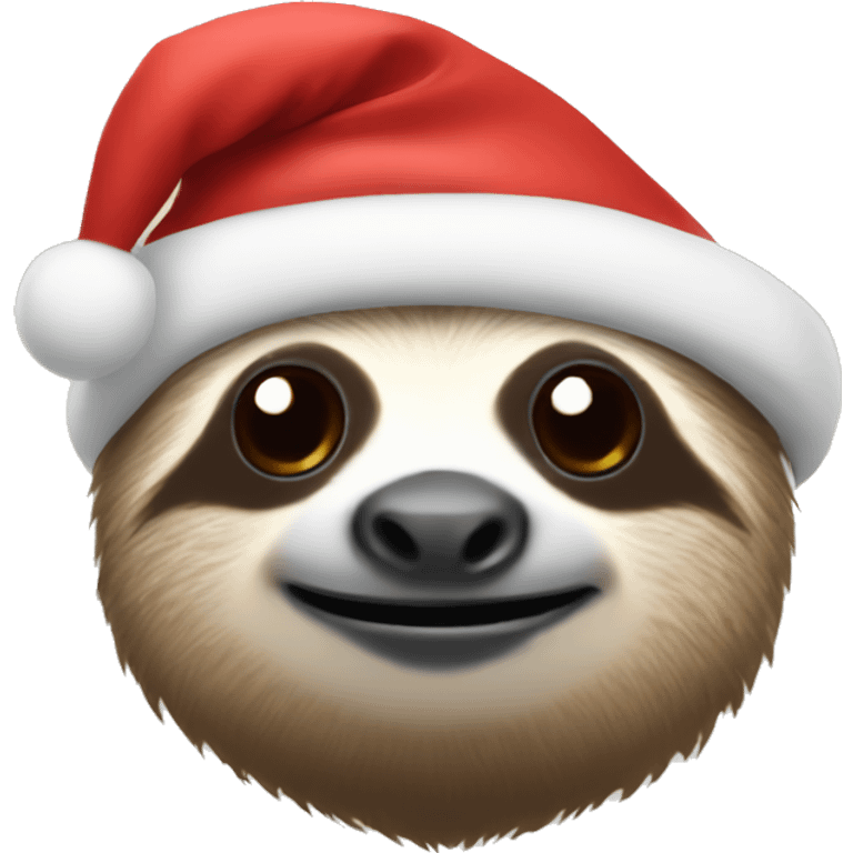 Sloth with Santa hat emoji