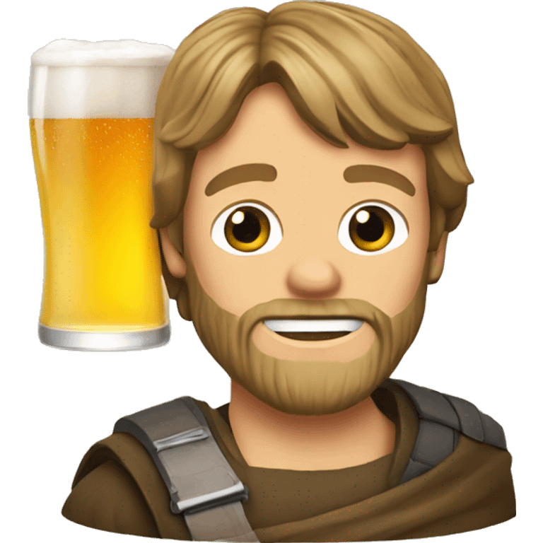 Luke skywalker avec une bière emoji