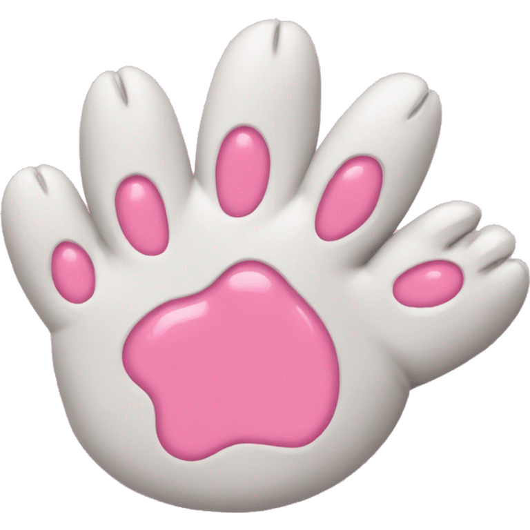 cat's paw with pink claws  emoji