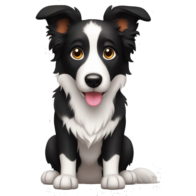 Cute border collie emoji