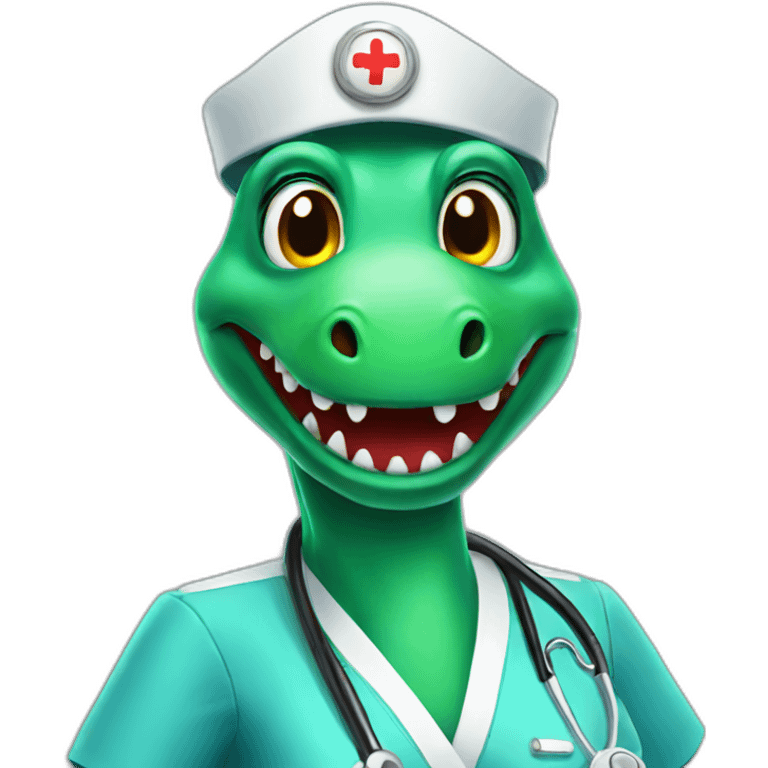 nurse dinosaur emoji